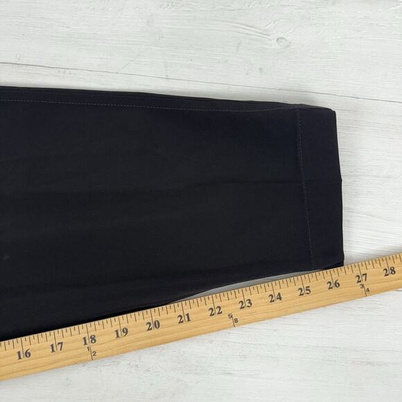 AKRIS Punto Trouser Dress Pants Womens 14 Black Crepe Tapered Leg Minimalist - Picture 14 of 16